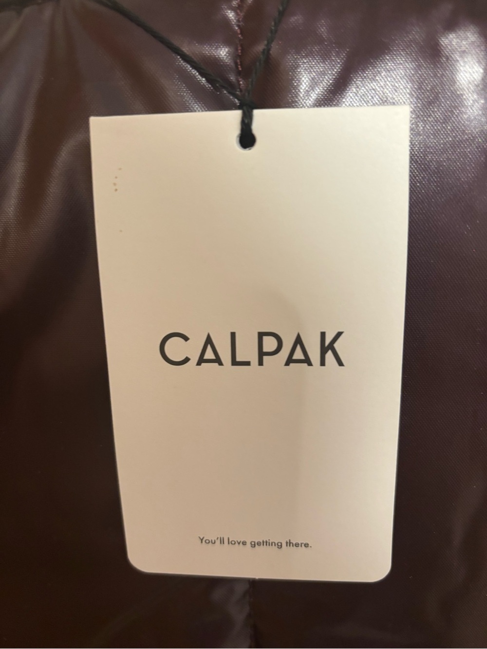 Calpak Expandable laptopTote in glazed dark cherry, NWT - Picture 4 of 5